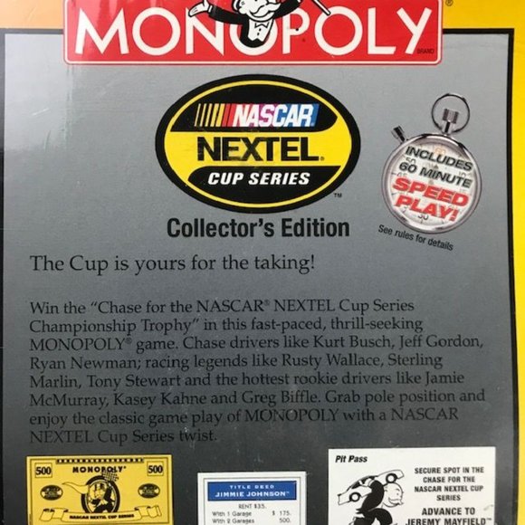 *RARE* NASCAR Nextel Cup Series Collector's Edition Monopoly - Picture 6 of 16